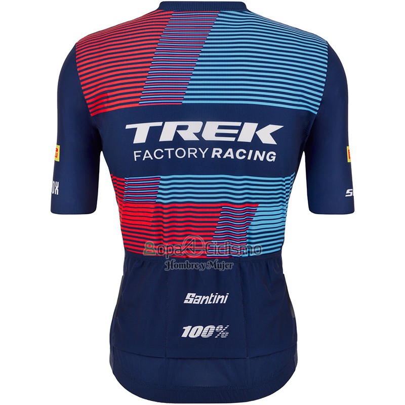 Trek Factory Racing Ropa Ciclismo Culotte Corto 2023 Hombre Mangas Cortas Azul